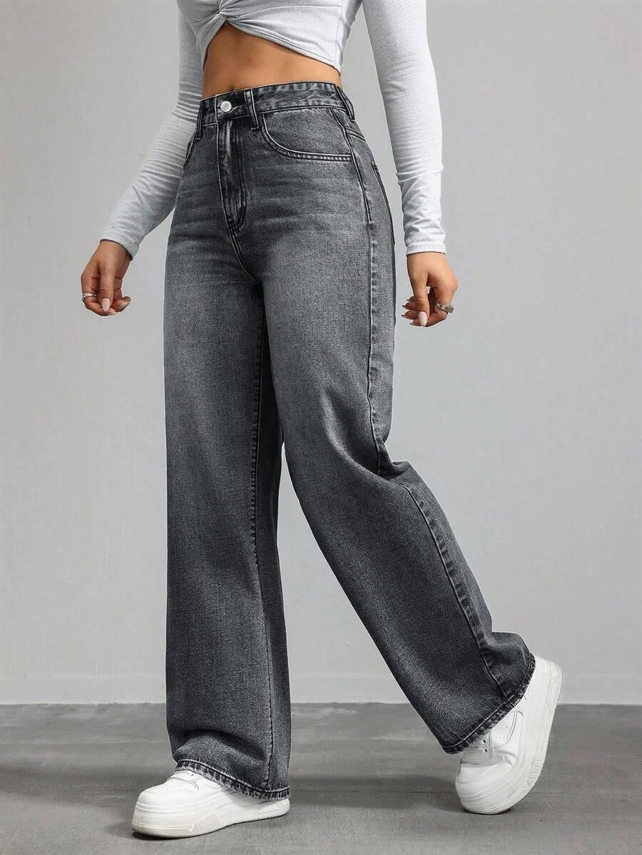 SZARE SPODNIE JEANS 