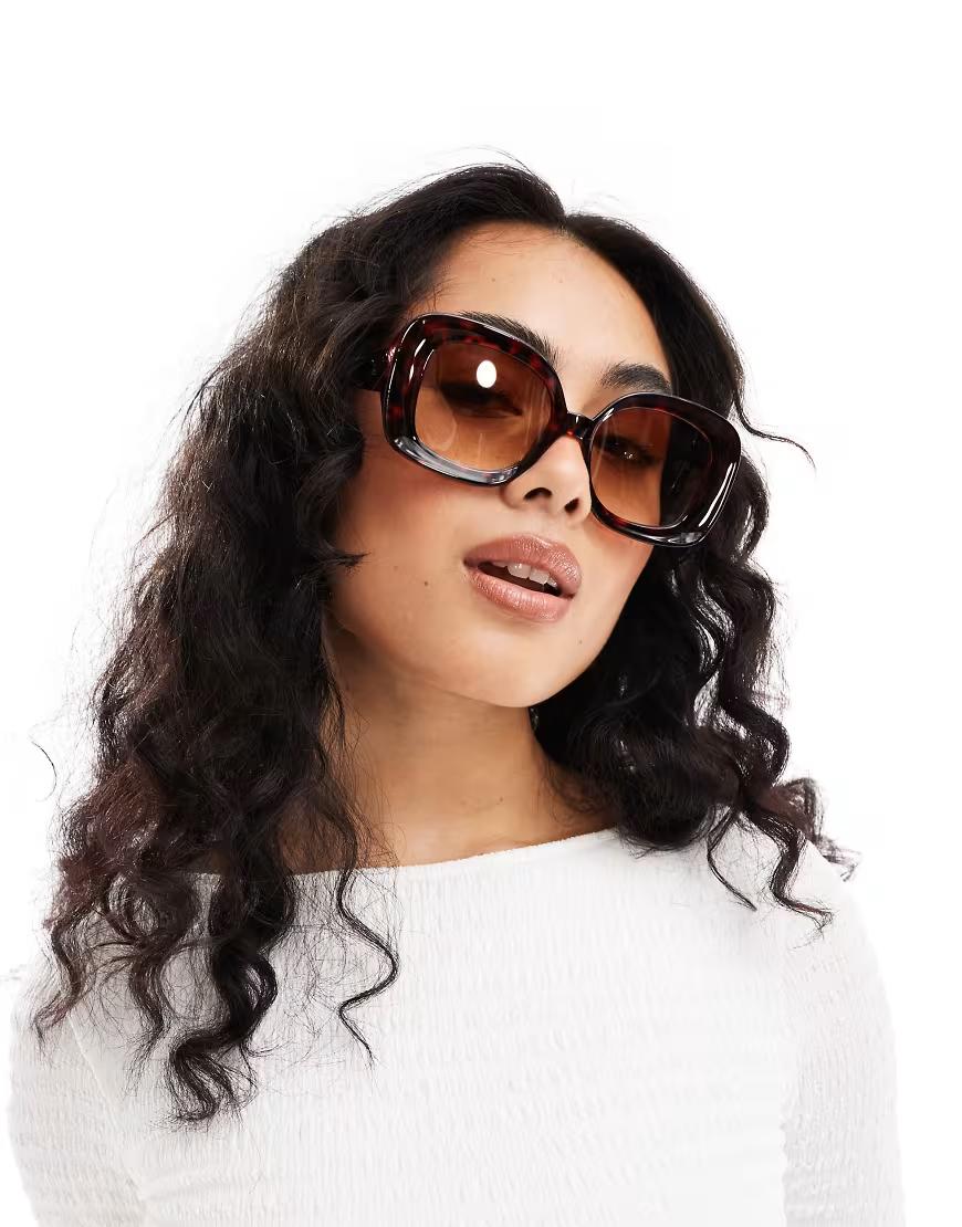 brązowe OKULARY PRZECIWSŁONECZNE ANIMAL PRINT
