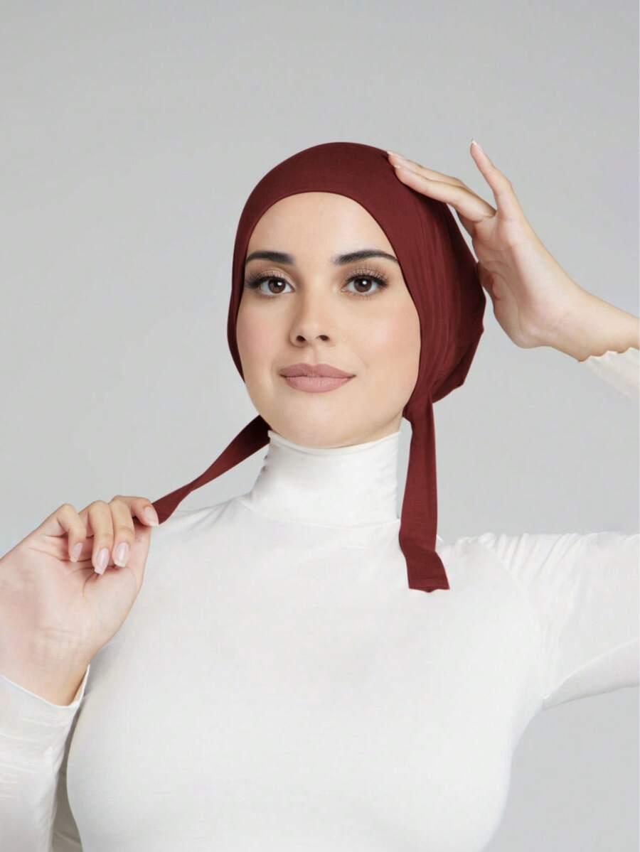 BURGUNDOWY TURBAN NA GŁOWĘ 
