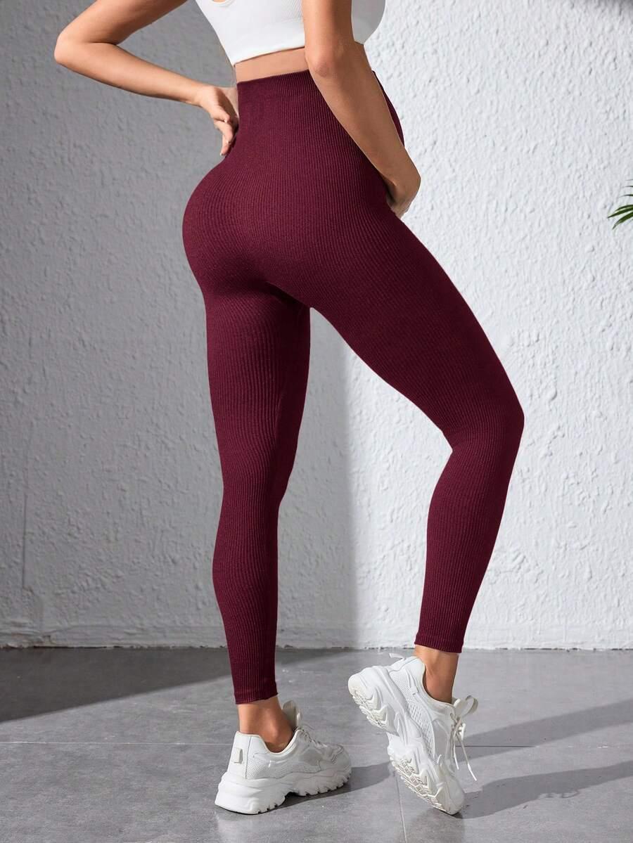 bordowe legginsy ciążowe