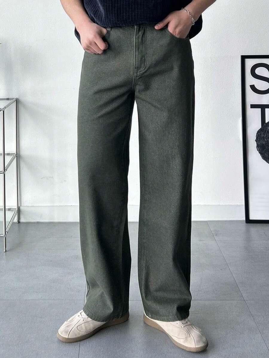 ZIELONE SPODNIE JEANS