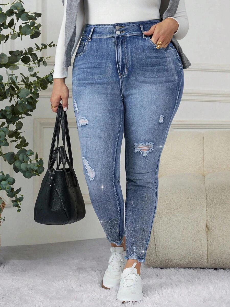 NIEBIESKIE SPODNIE JEANS