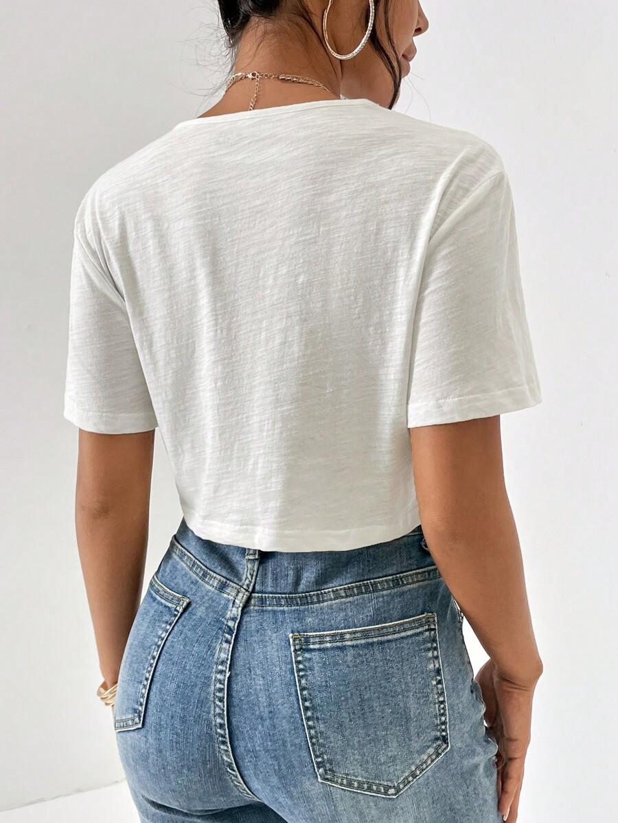 BIAŁY CROP TOP 