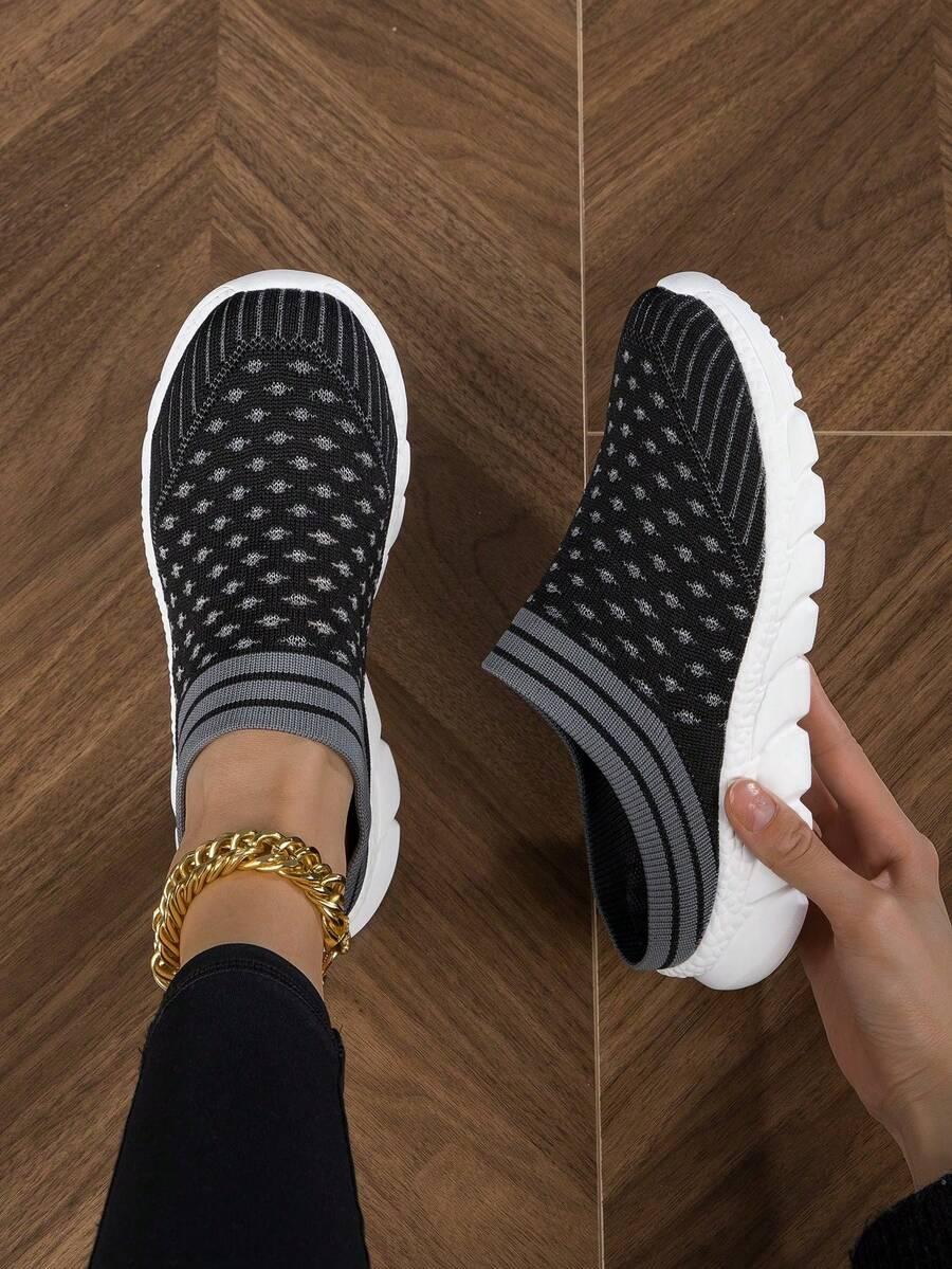 czarne buty print
