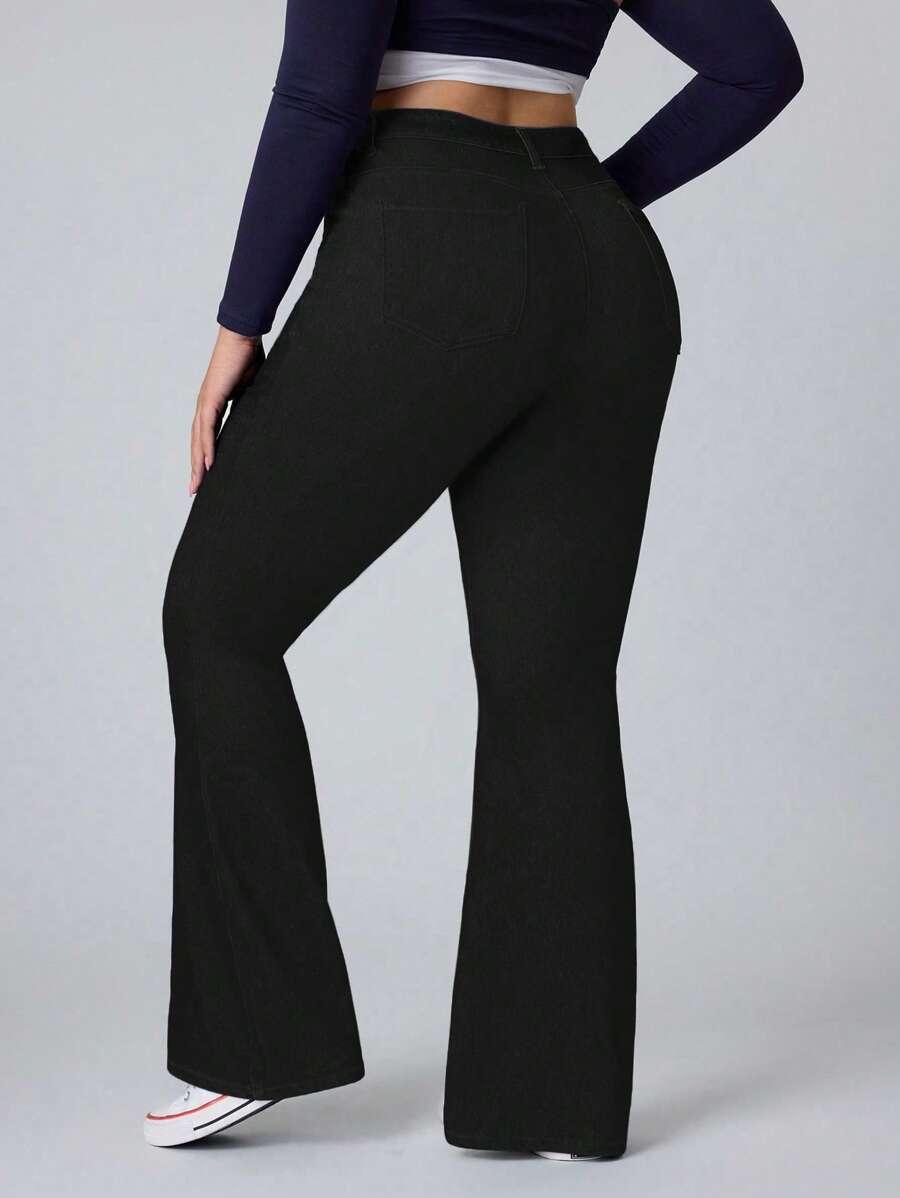 CZARNE SPODNIE JEANS