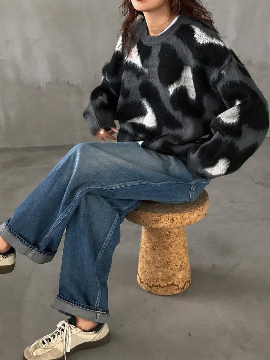 sweter animal print