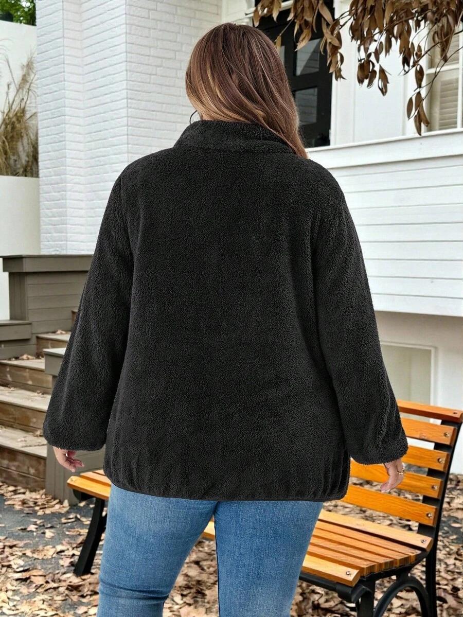 czarny polar zip 