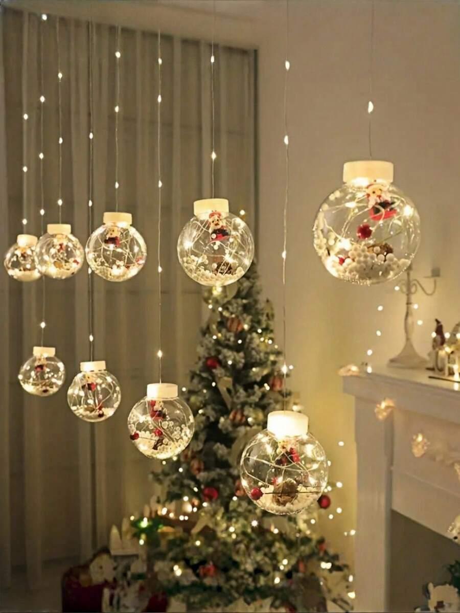 lampki led kule ze śniegiem