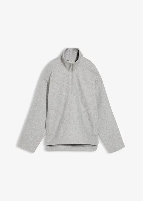 SWETER OVERSIZE z zamkiem