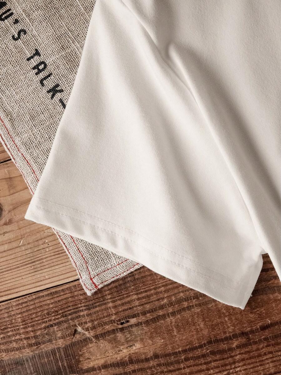 BIAŁY T-SHIRT PRINT