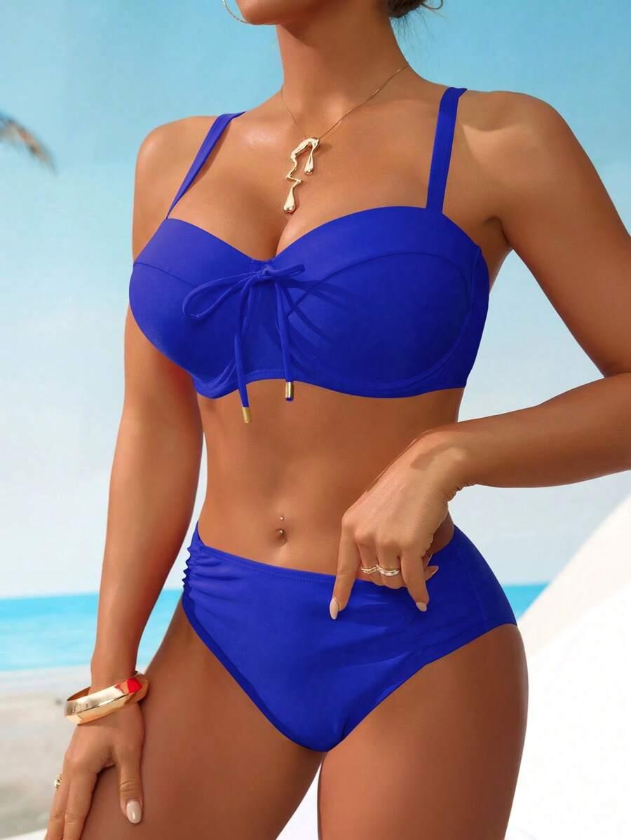 niebieski komplet bikini