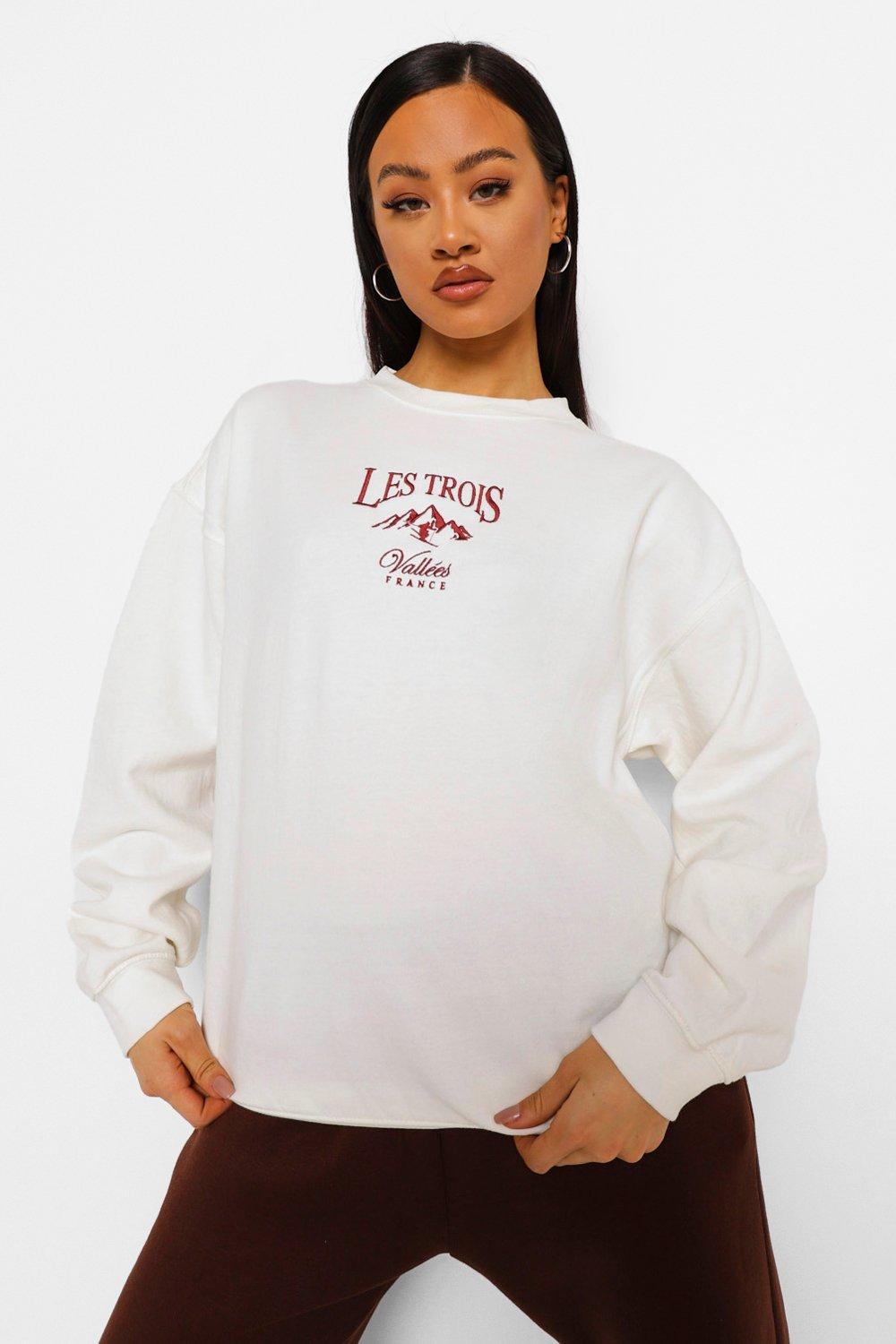 biała BLUZA OVERSIZE NAPISY
