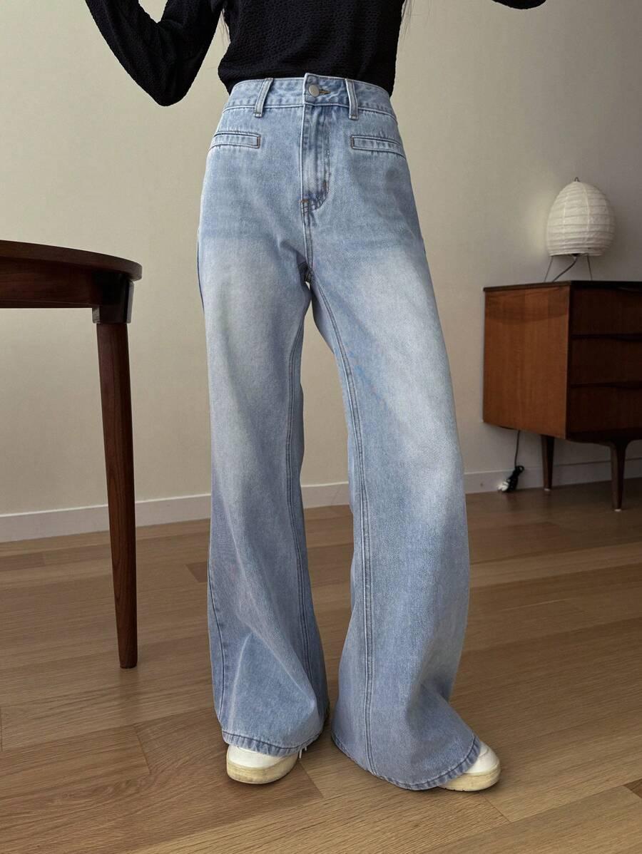 niebieskie JEANSOWE SPODNIE