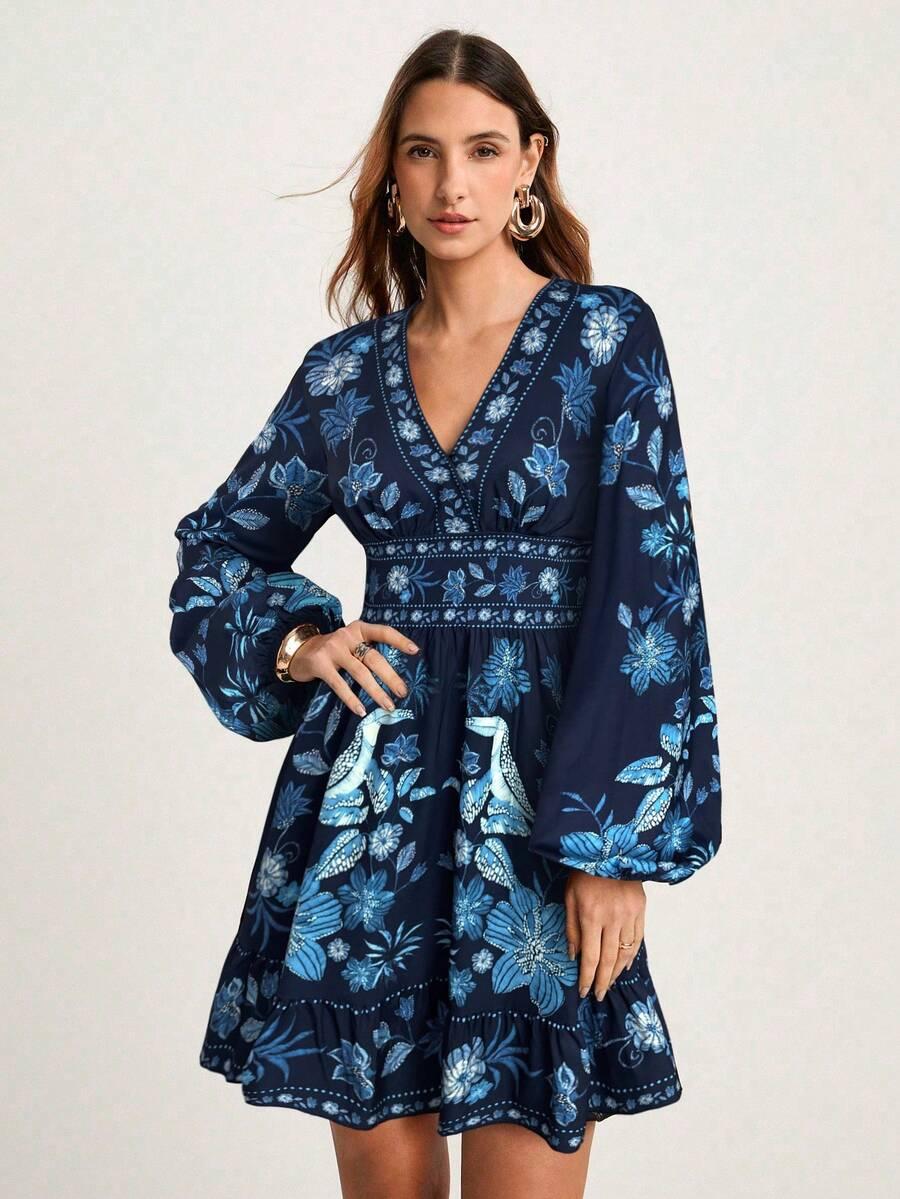 NIEBIESKA MINI SUKIENKA
