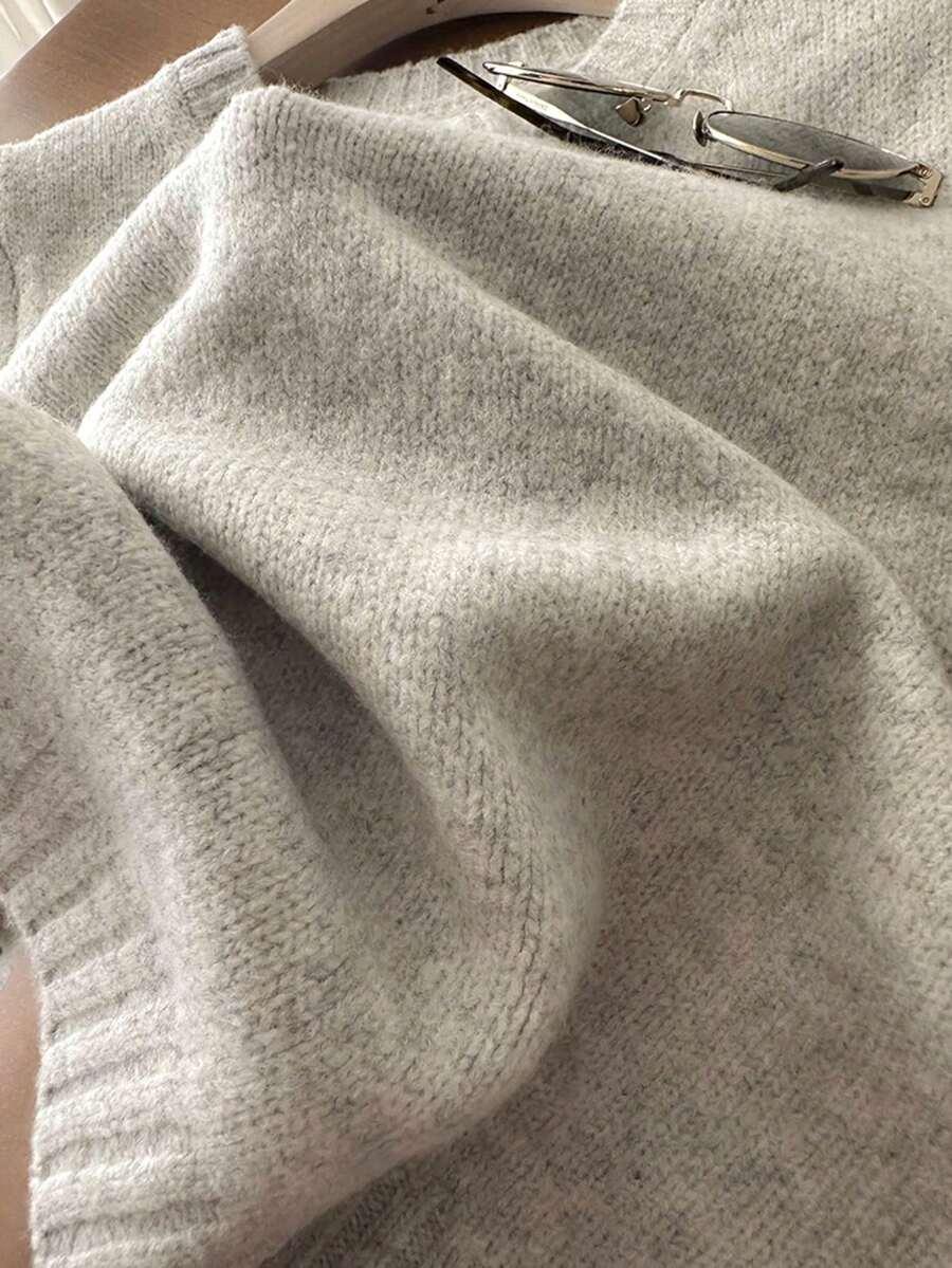 beżowy sweter krótki rękaw