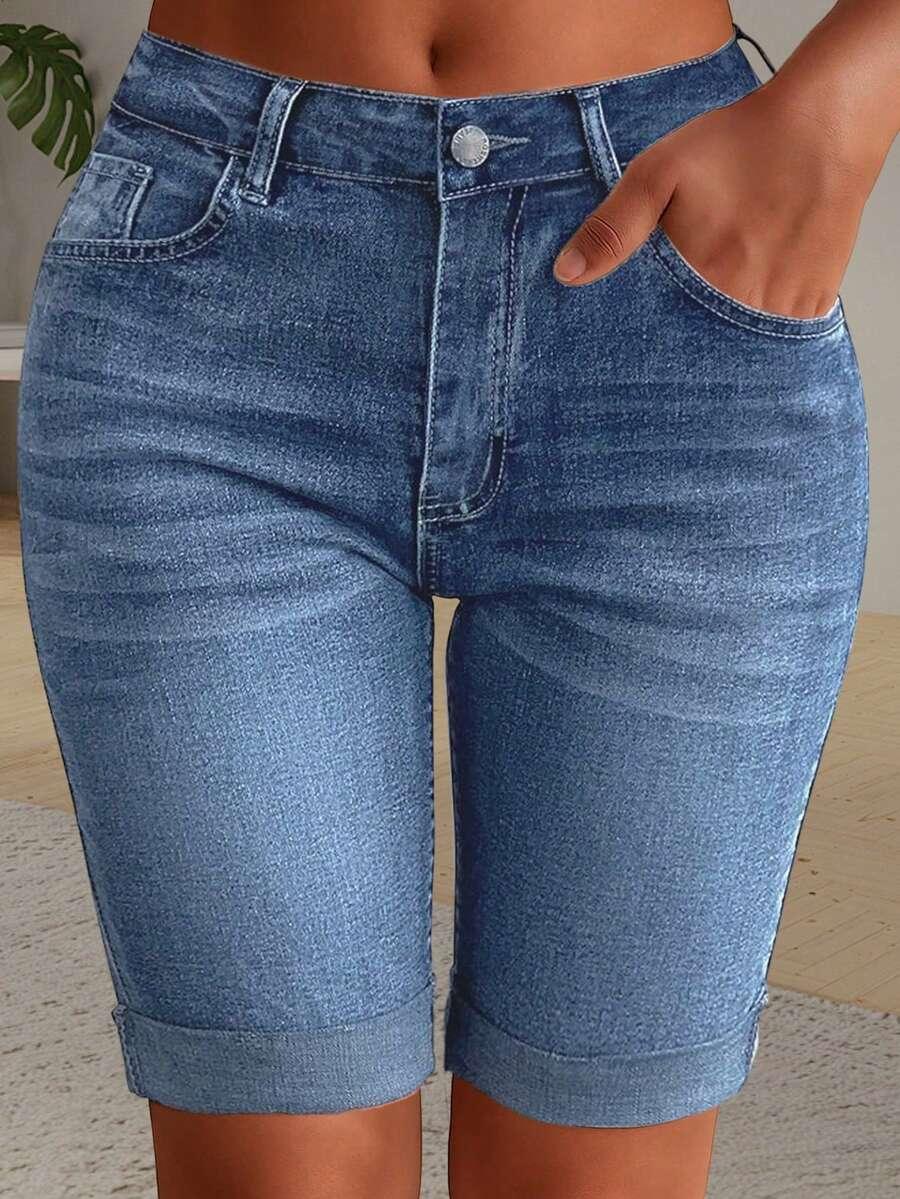NIEBIESKIE SPODENKI JEANS