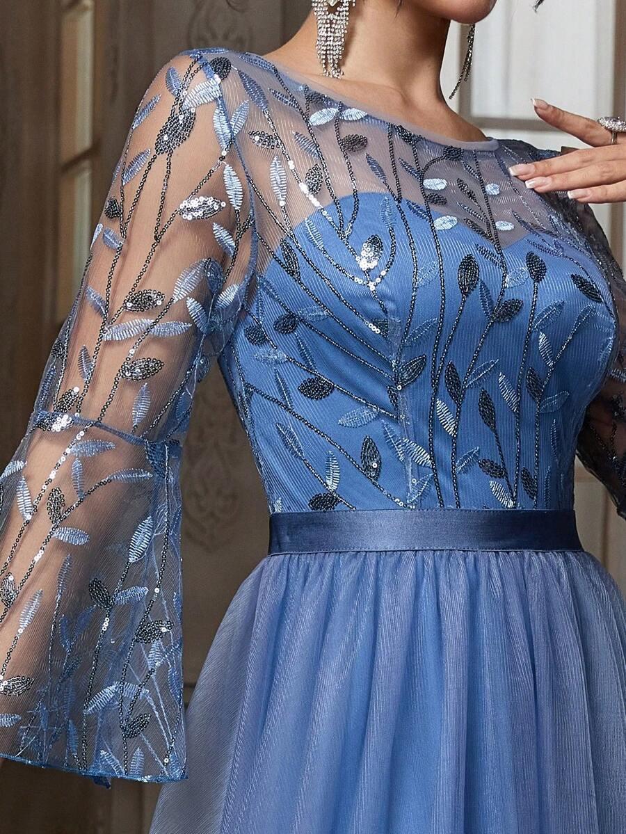 niebieska maxi sukienka