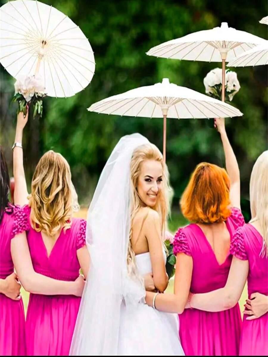 BIAŁY PARASOL DEKORACJA 6-pack