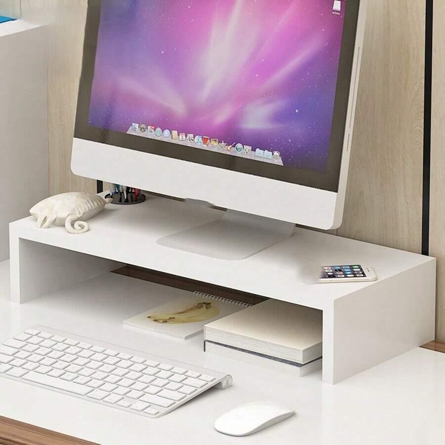 BIAŁA PÓŁKA POD MONITOR