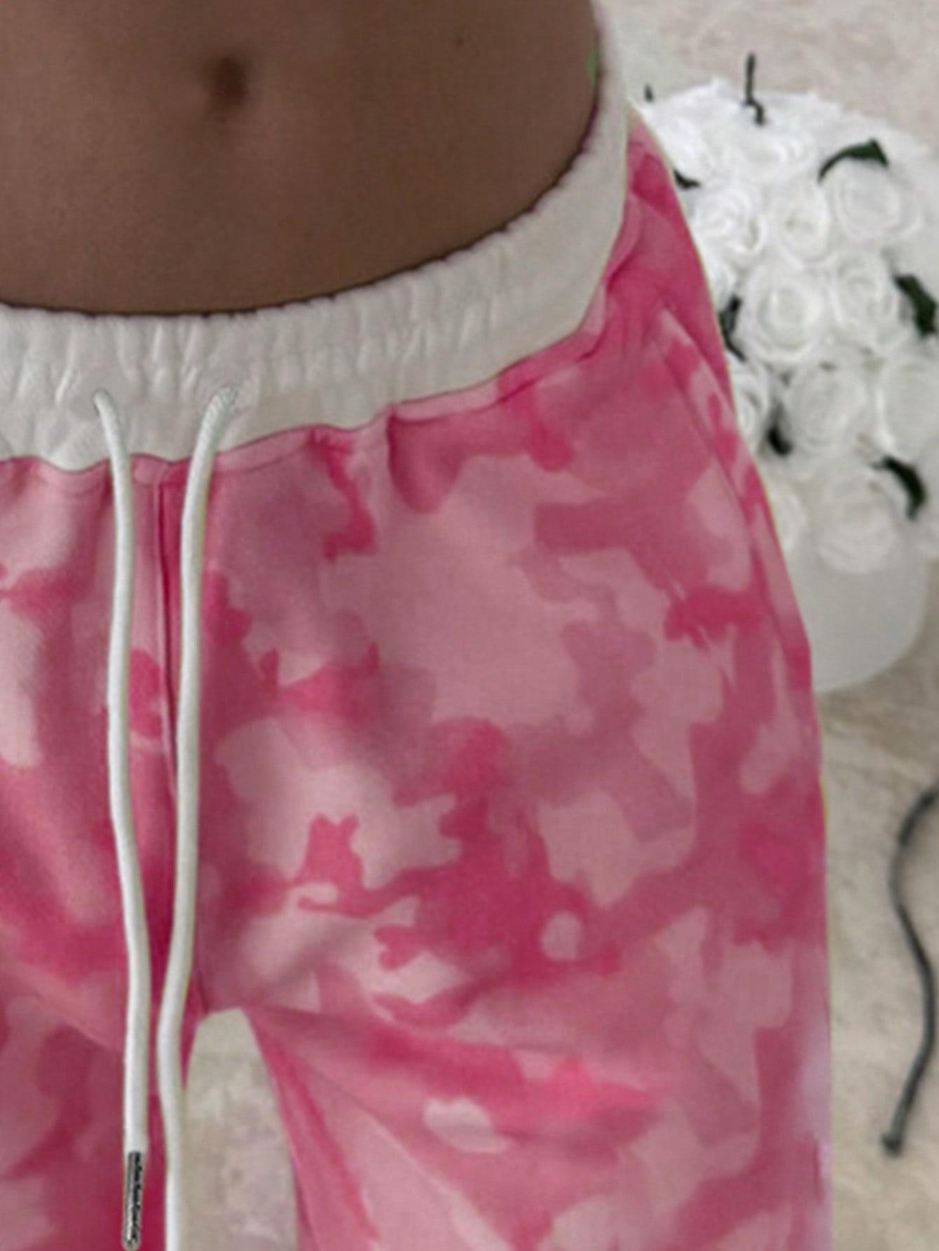 różowy komplet dresowy bluza spodnie