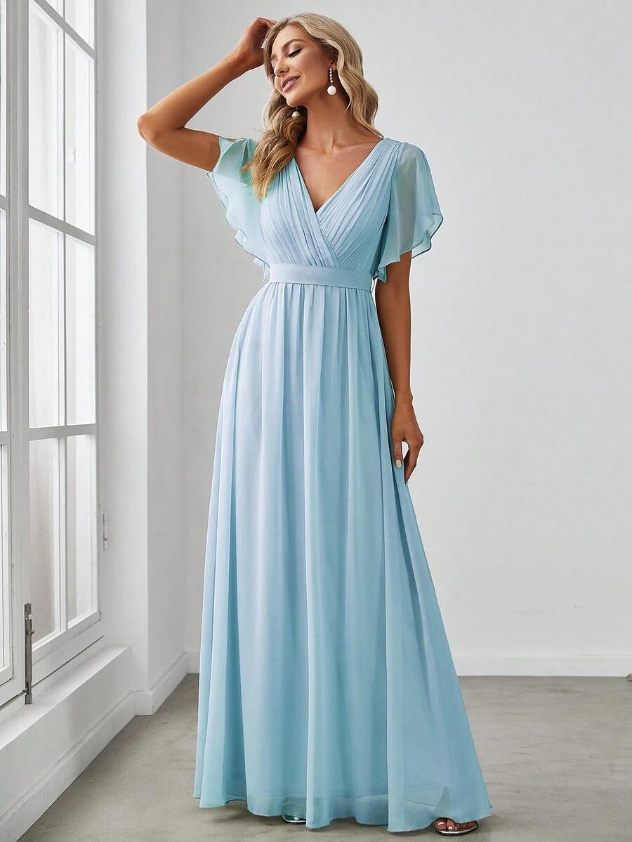 niebieska maxi sukienka