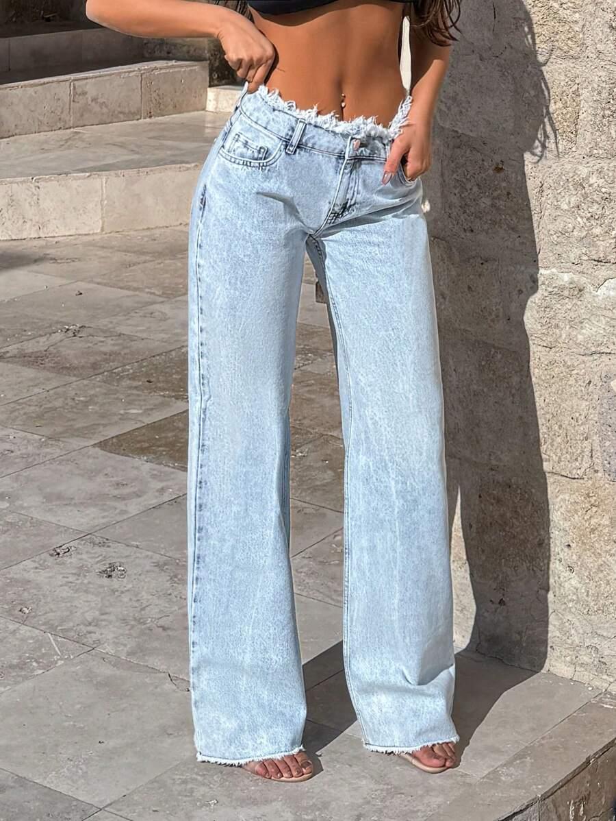 NIEBIESKIE SPODNIE JEANS ripped
