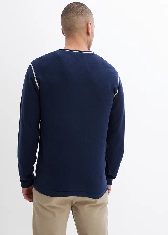 NIEBIESKI SWETER NADRUK