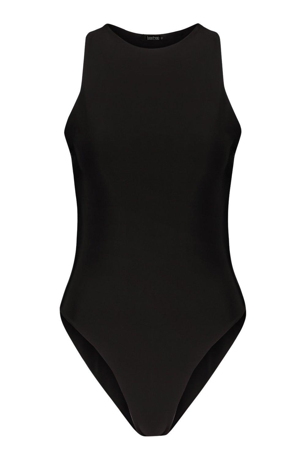 CZARNE GŁADKIE BODY