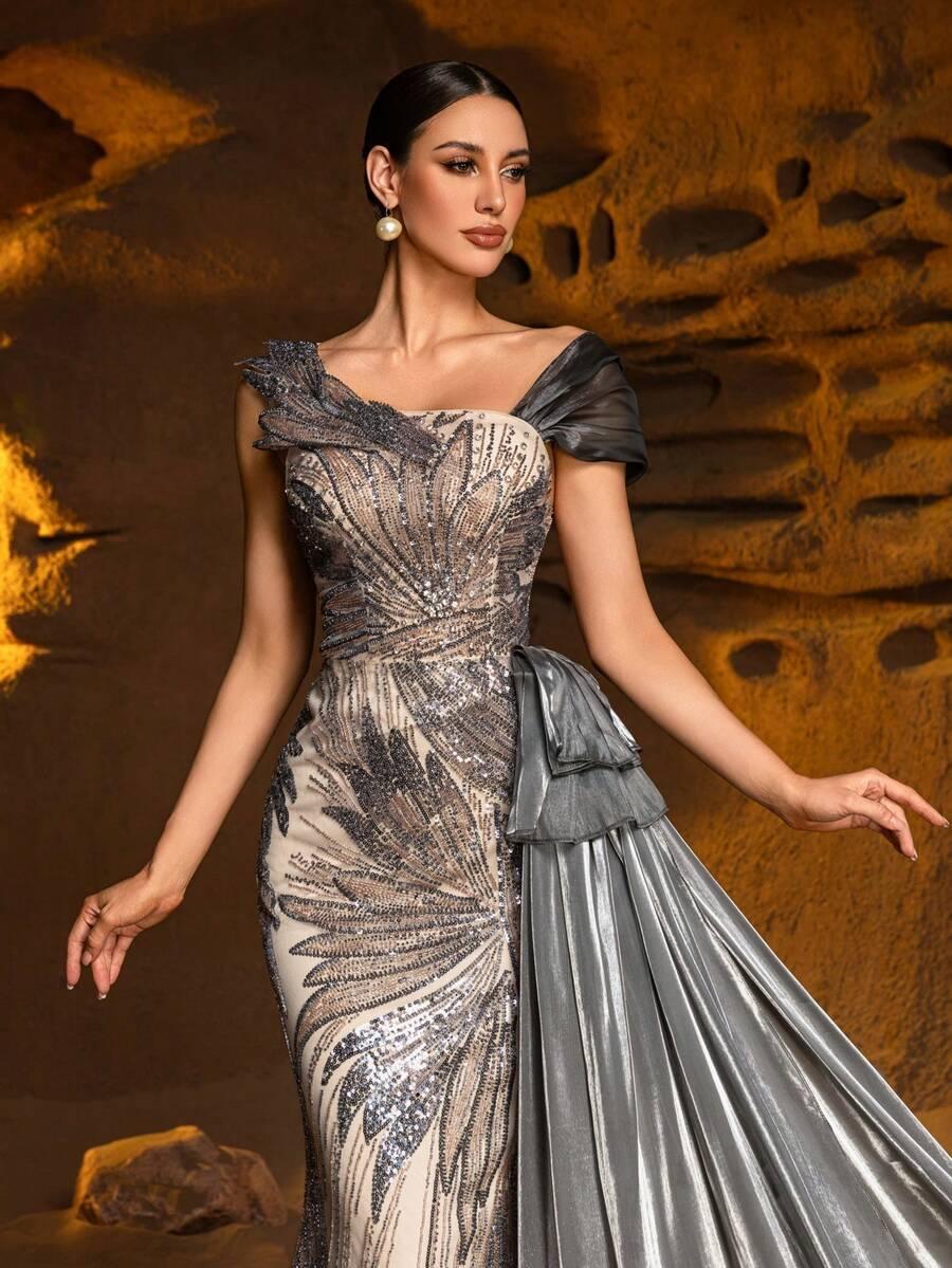 ZDOBIONA SUKIENKA MAXI