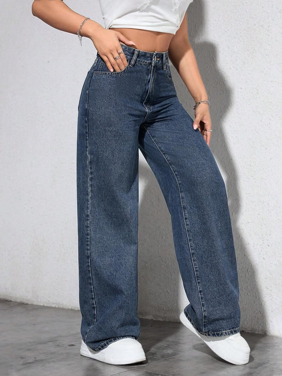 NIEBIESKIE SPODNIE JEANS KIESZENIE