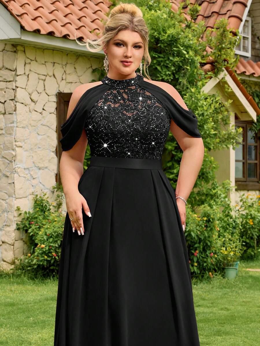 czarna maxi sukienka