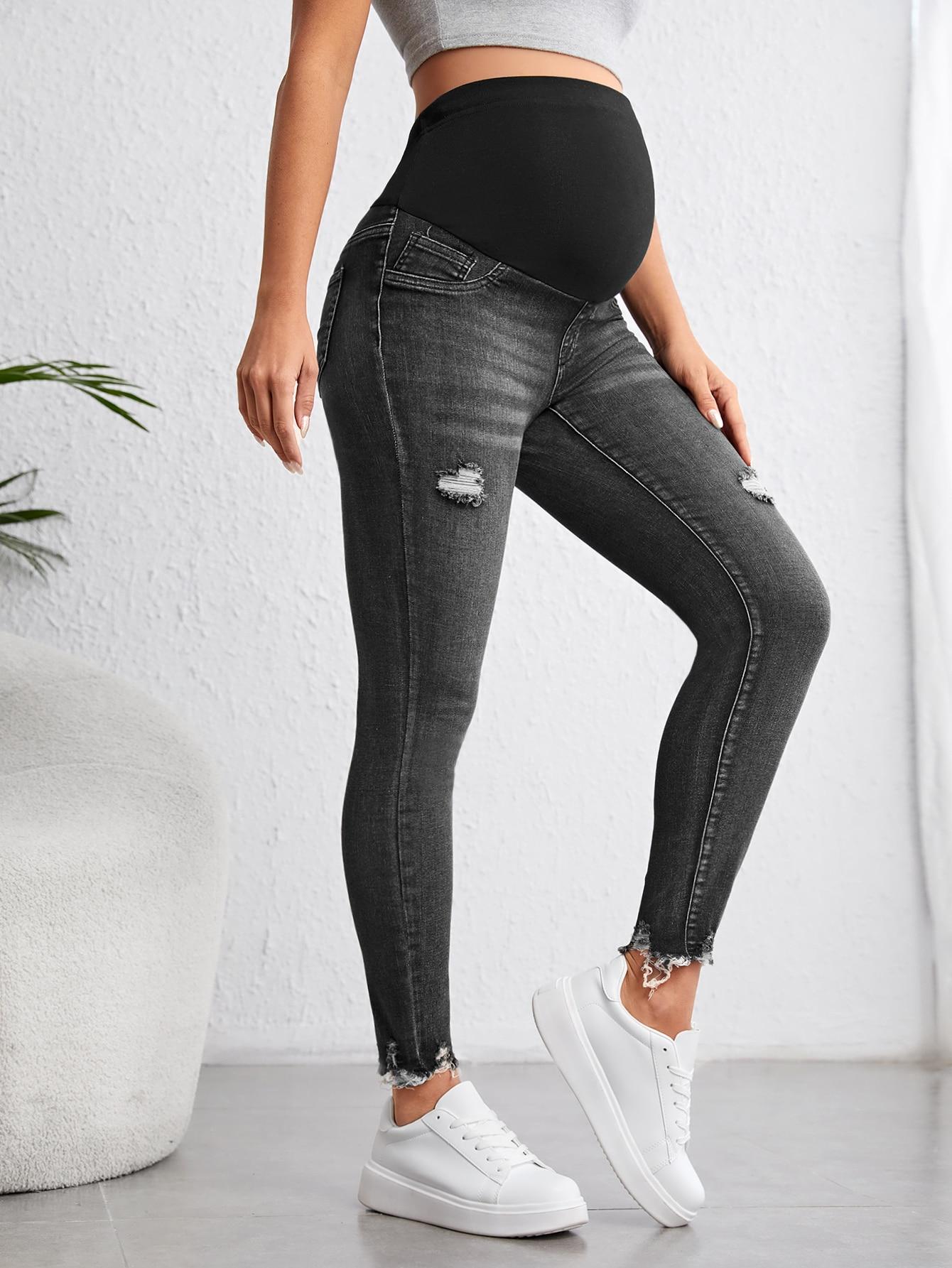 CZARNE SPODNIE JEANS 