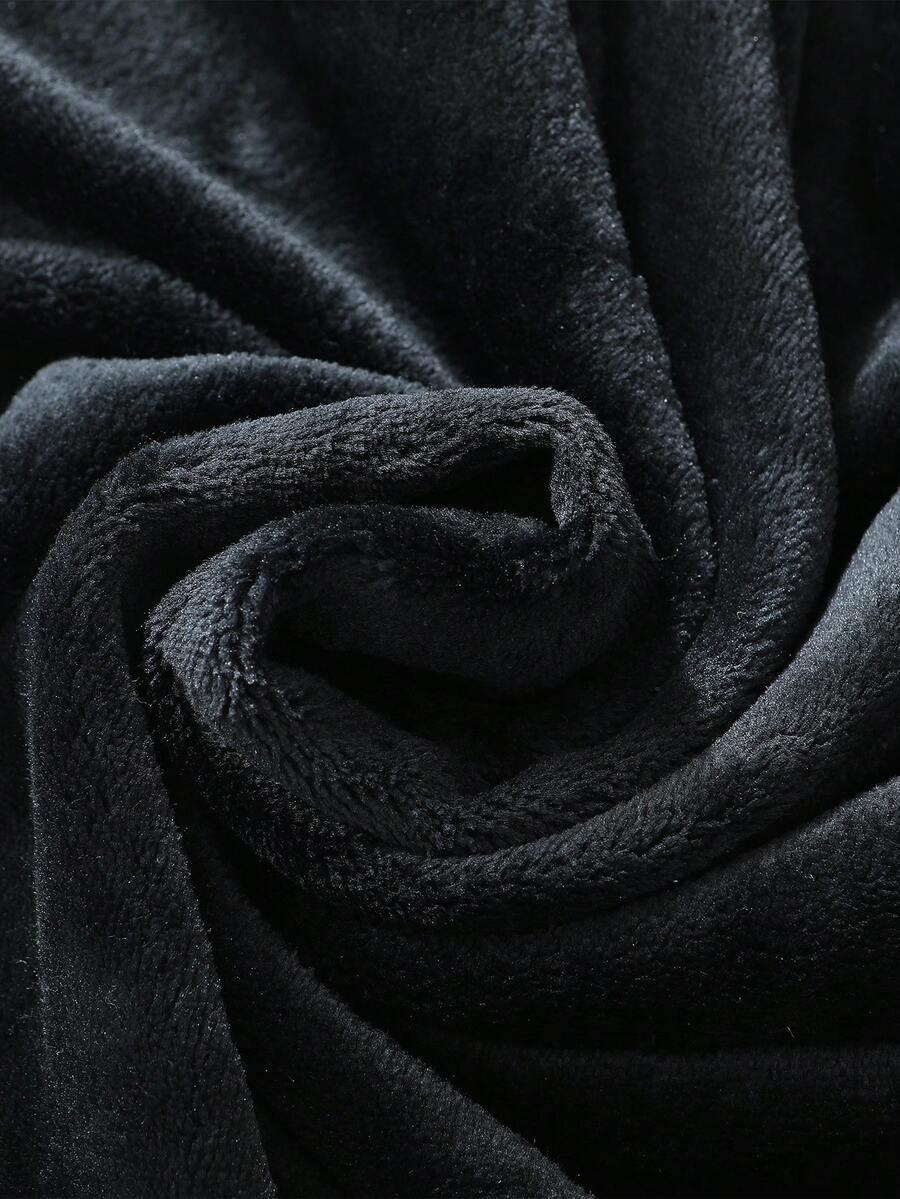 czarna bluza spodnie fluffy komplet 