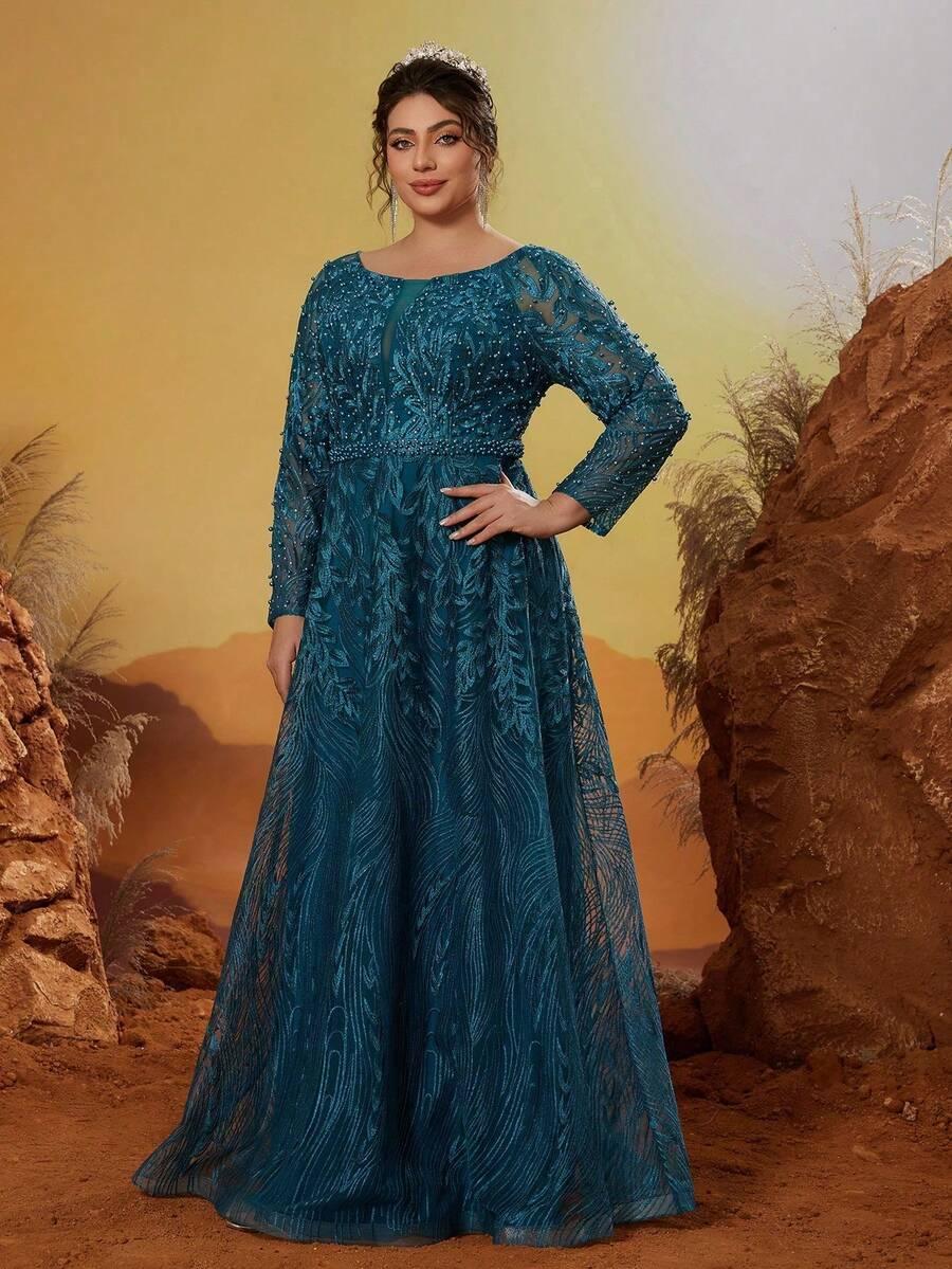 niebieska maxi sukienka 