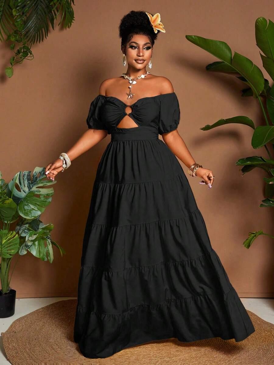 CZARNA MAXI SUKIENKA