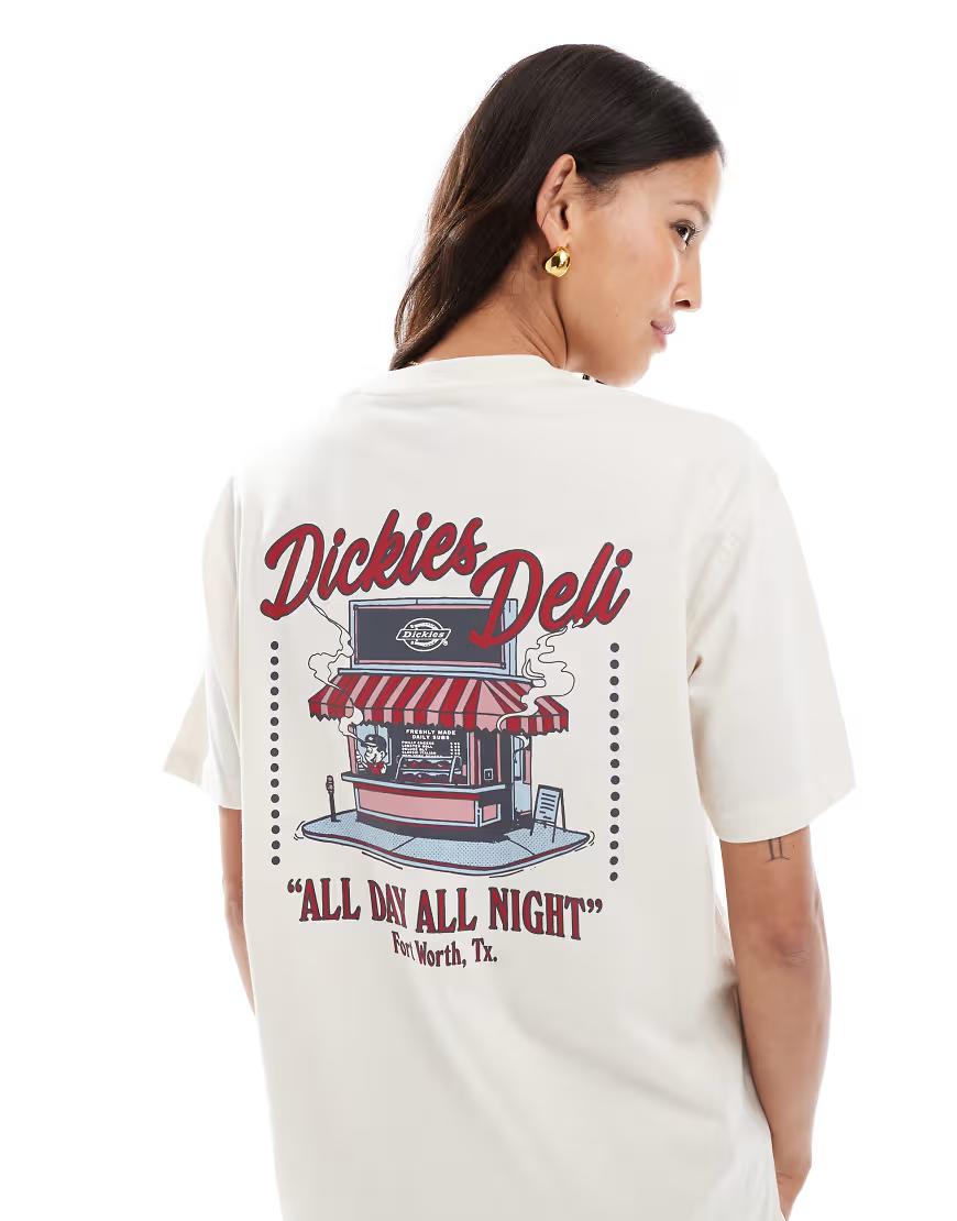 beżowy t-shirt print