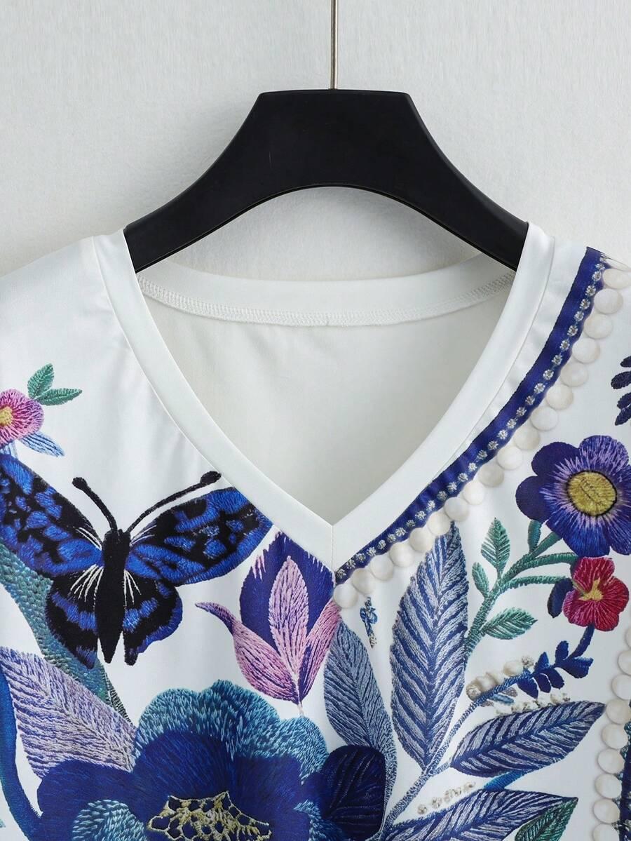 BIAŁY T-SHIRT PRINT