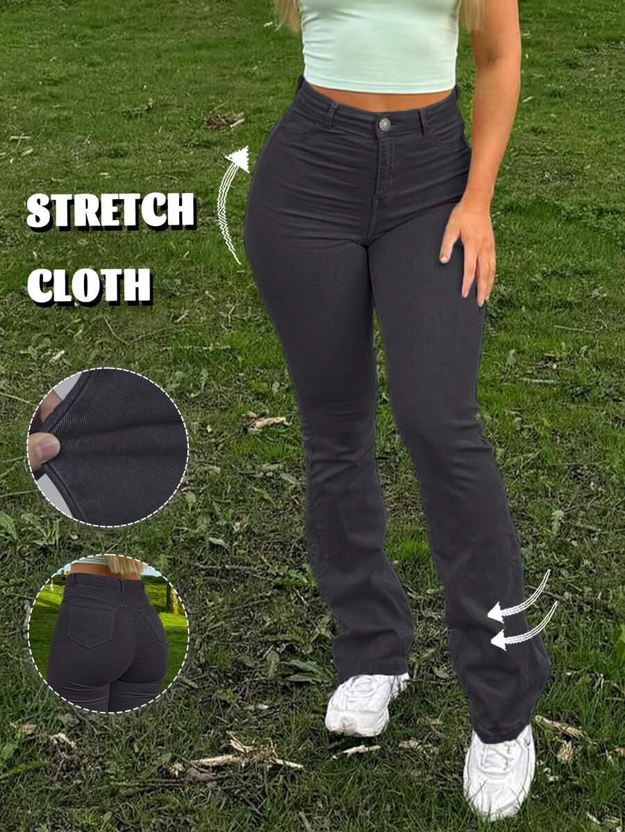 CZARNE SPODNIE JEANS