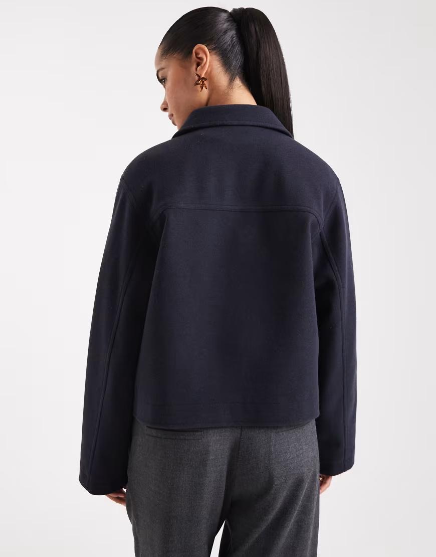 GRANATOWA KURTKA ZIP