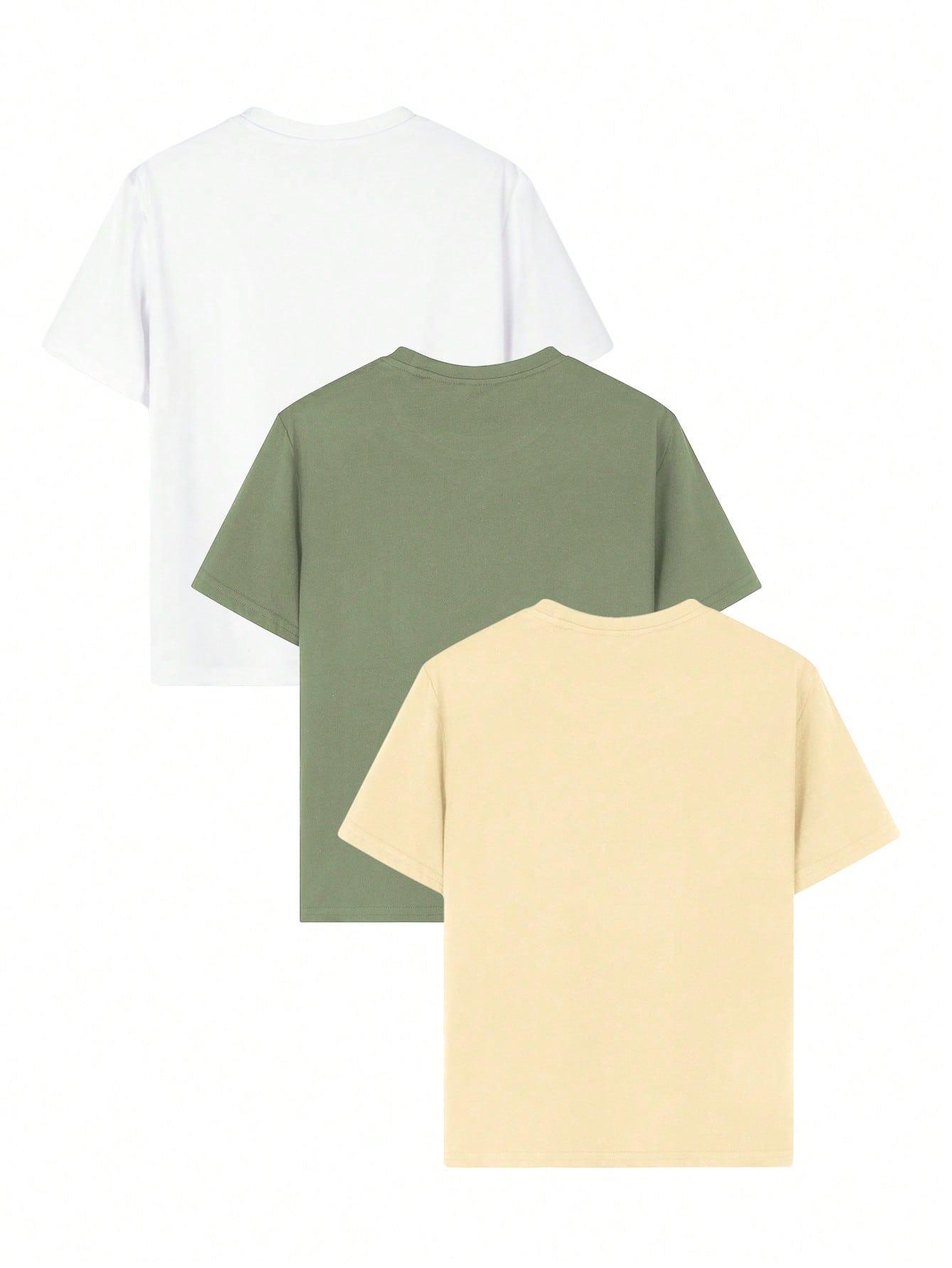 GŁADKI T-SHIRT 3-PACK