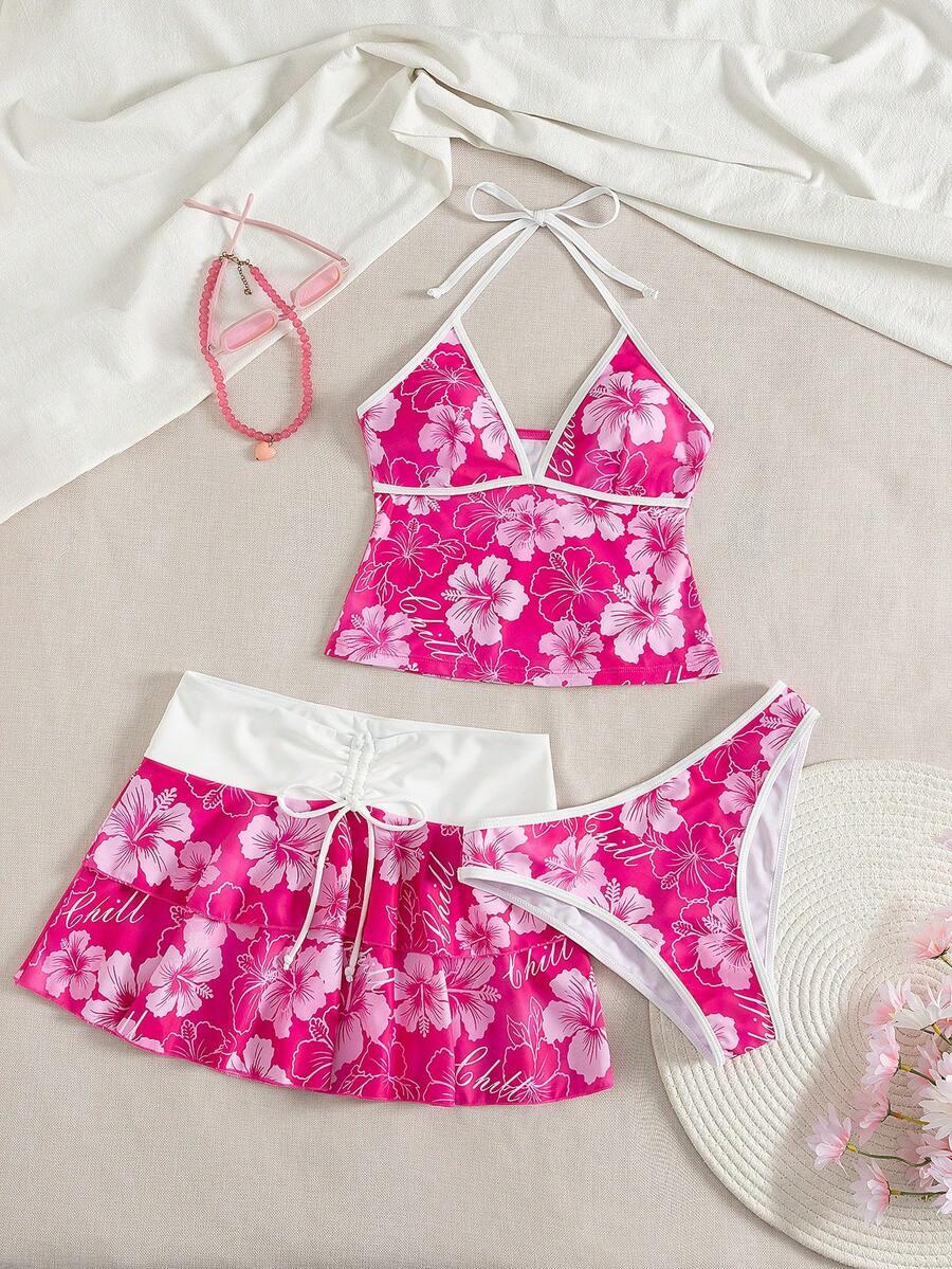 TRZYCZĘŚCIOWY KOMPLET BIKINI PRINT