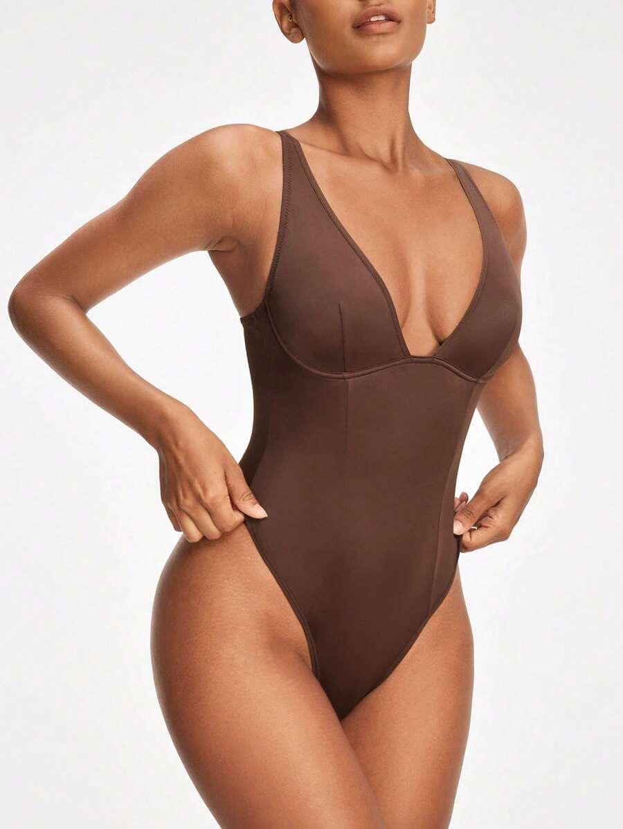 BRĄZOWE BODY BEZ RĘKAWÓW