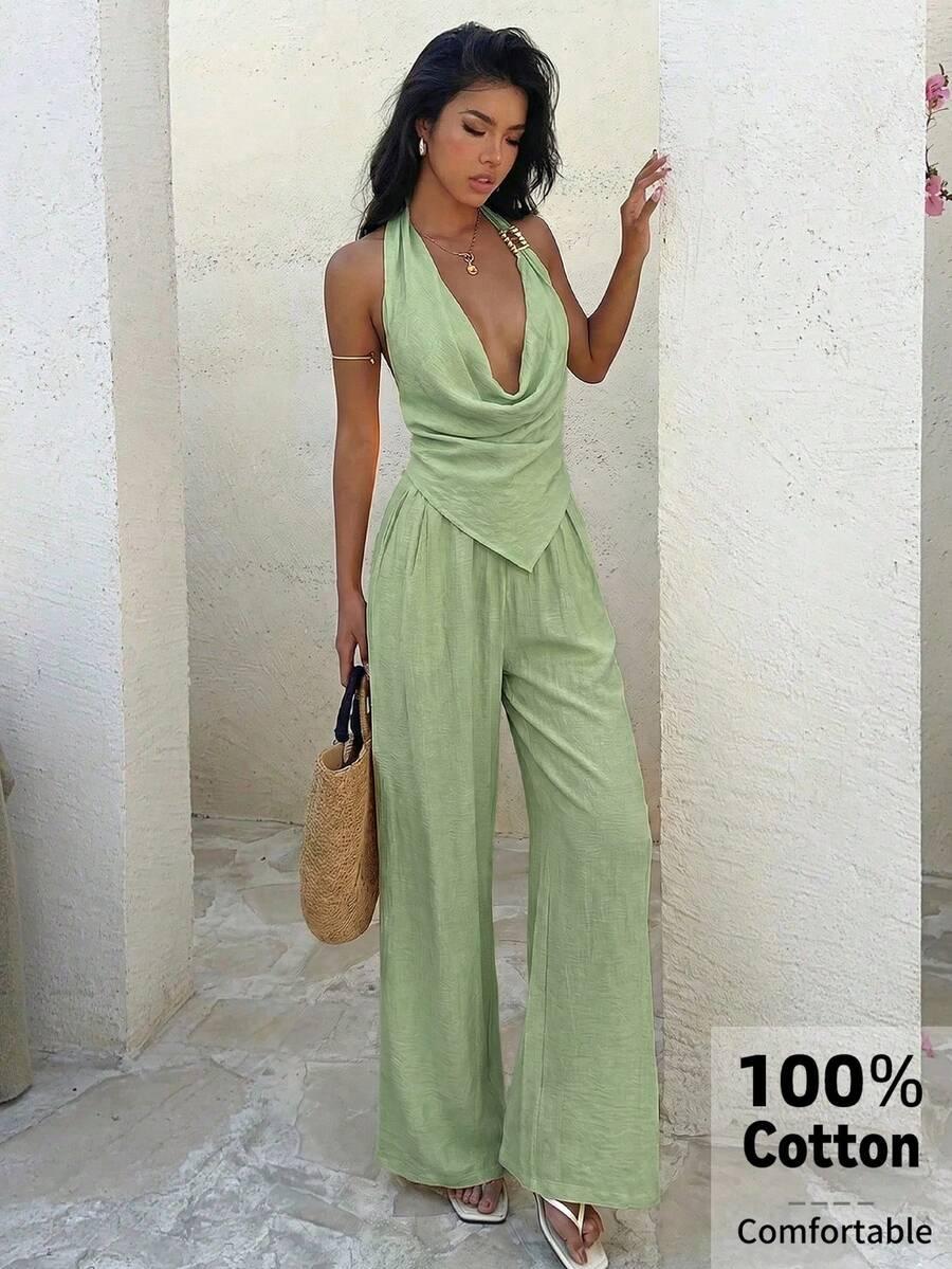 zielone spodnie casual