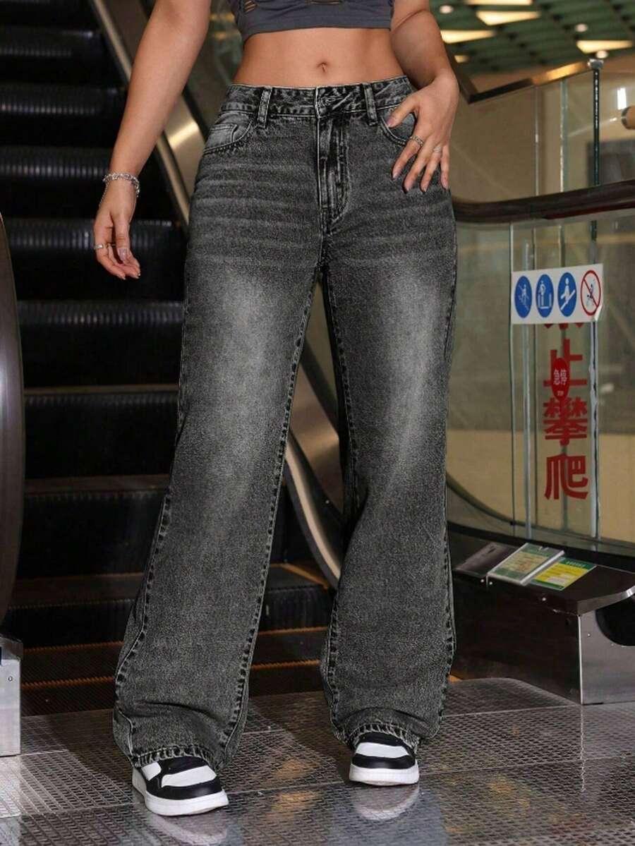 czarne spodnie jeans 