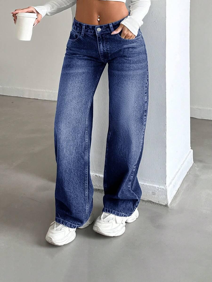 NIEBIESKIE SPODNIE JEANS