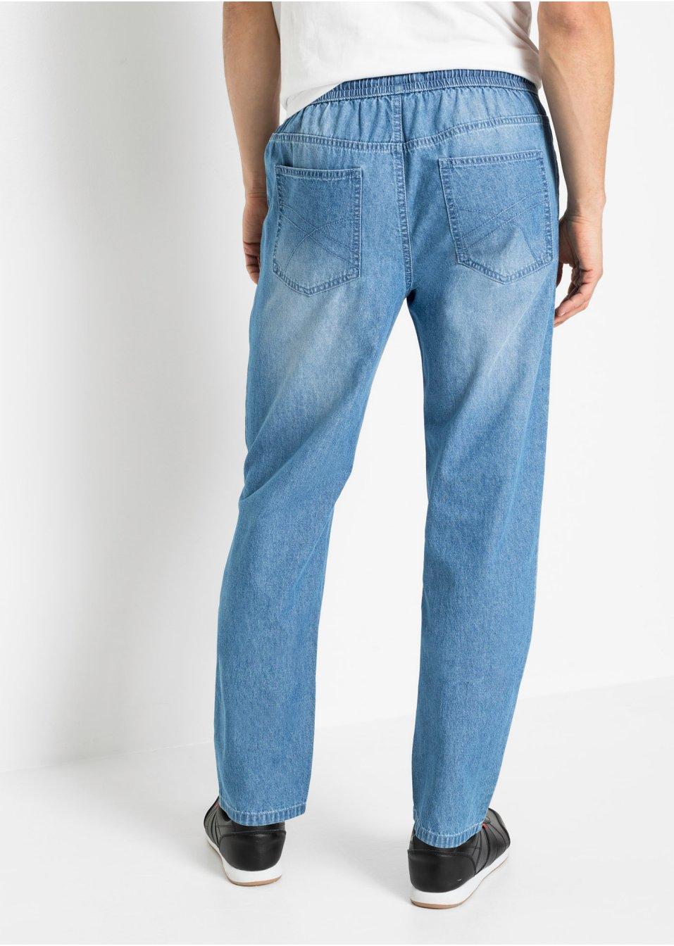 niebieskie spodnie jeans wiązanie