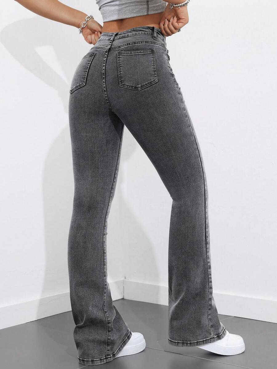 SZARE SPODNIE JEANS