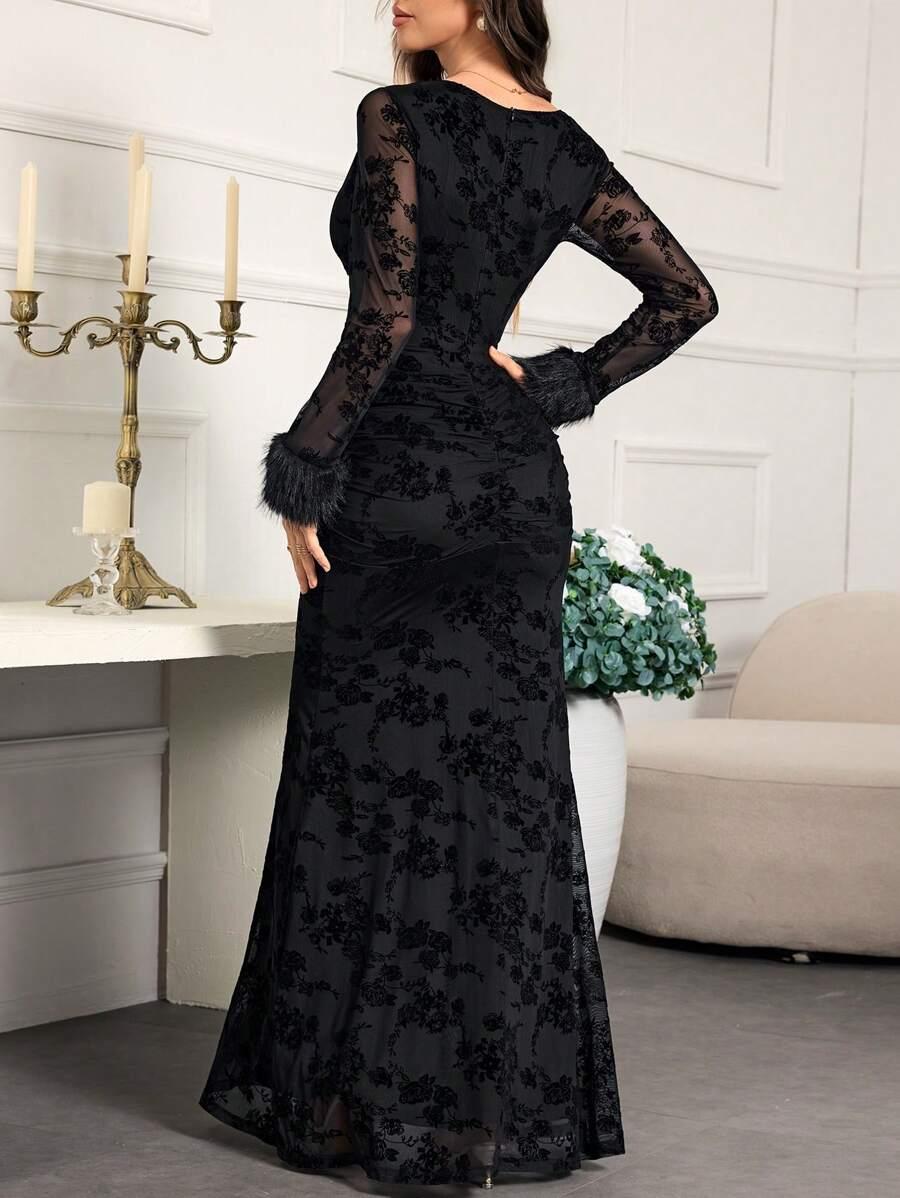 CZARNA MAXI SUKIENKA