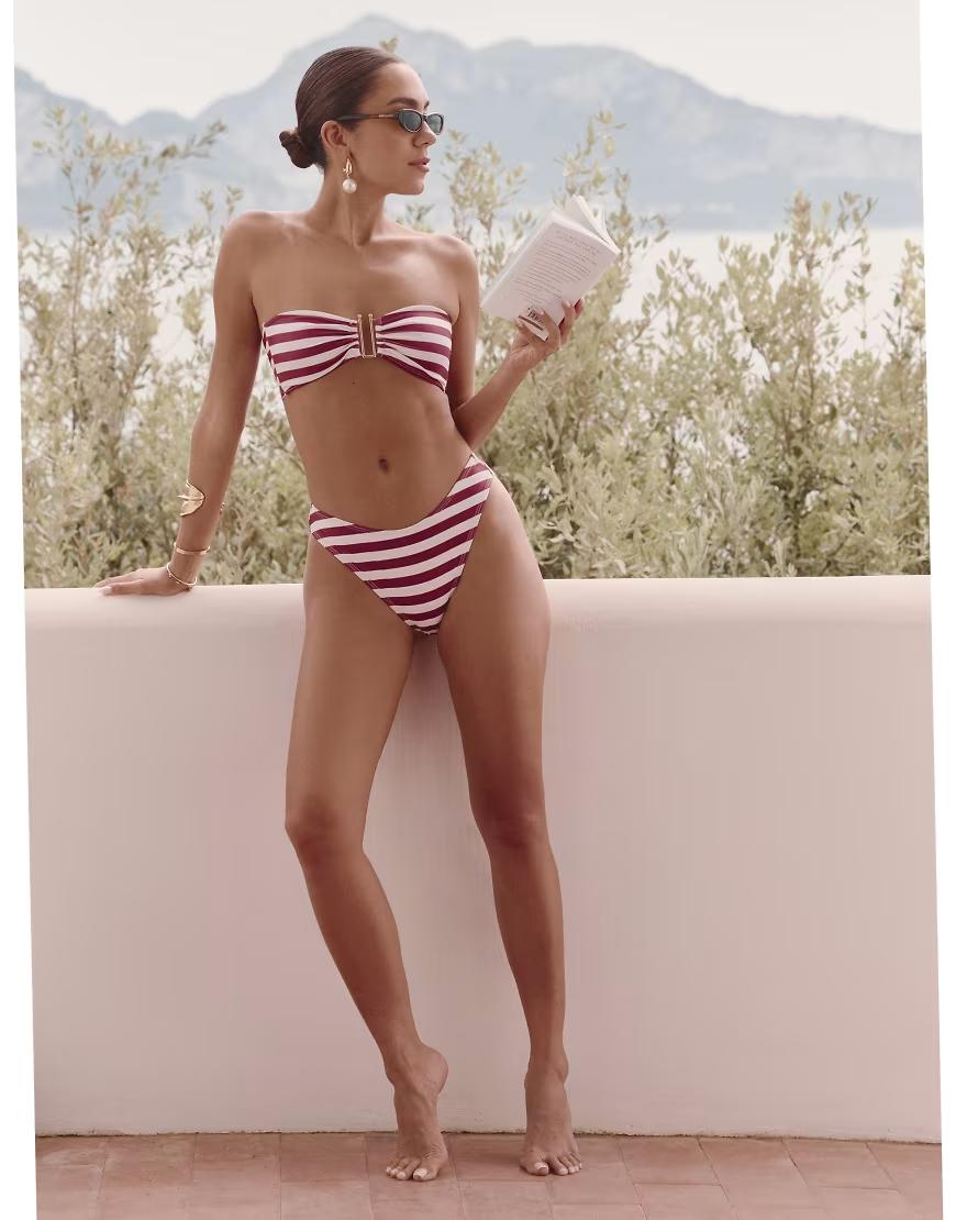 góra od bikini wzór paski