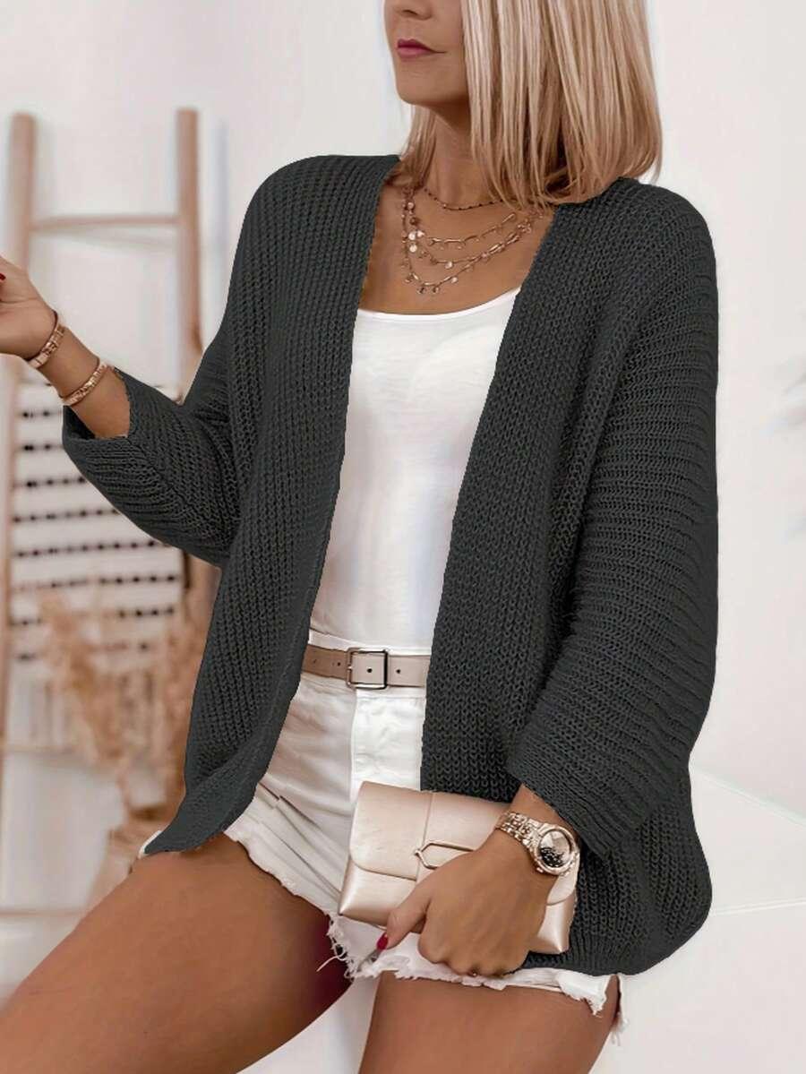 CZARNY SWETER KARDIGAN